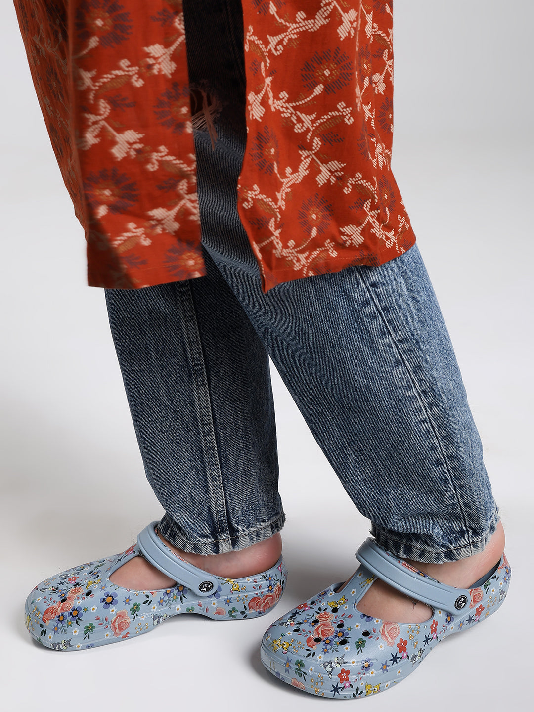 Penguin Floral Blue
