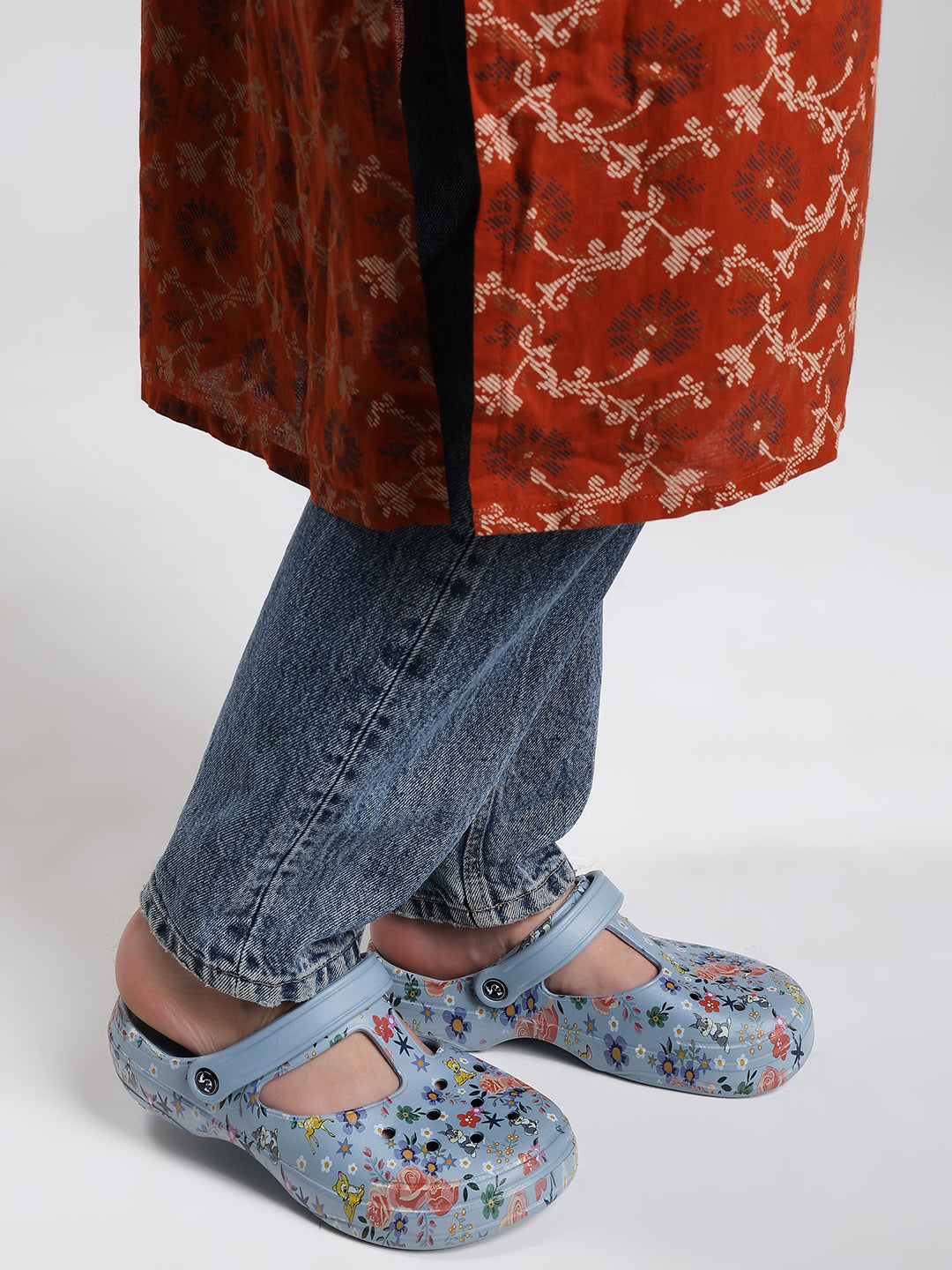 Penguin Floral Blue
