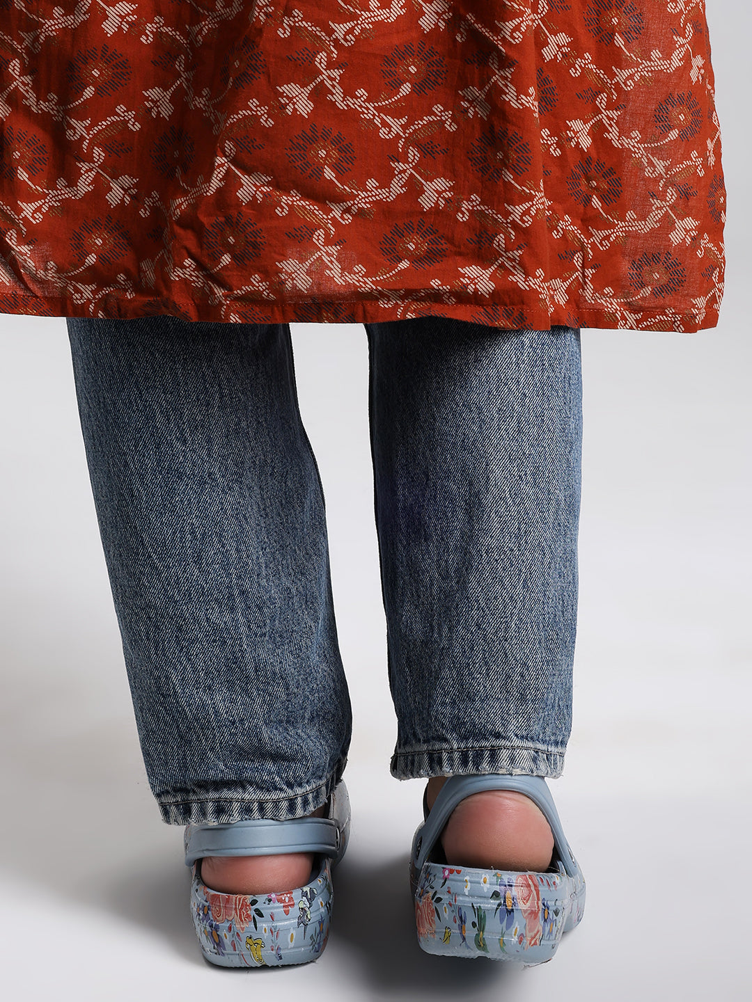 Penguin Floral Blue