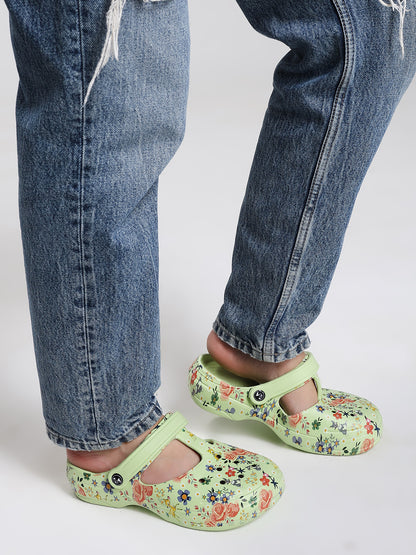 Penguin Floral Green