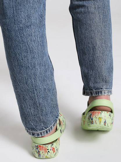 Penguin Floral Green