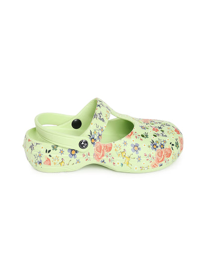 Penguin Floral Green